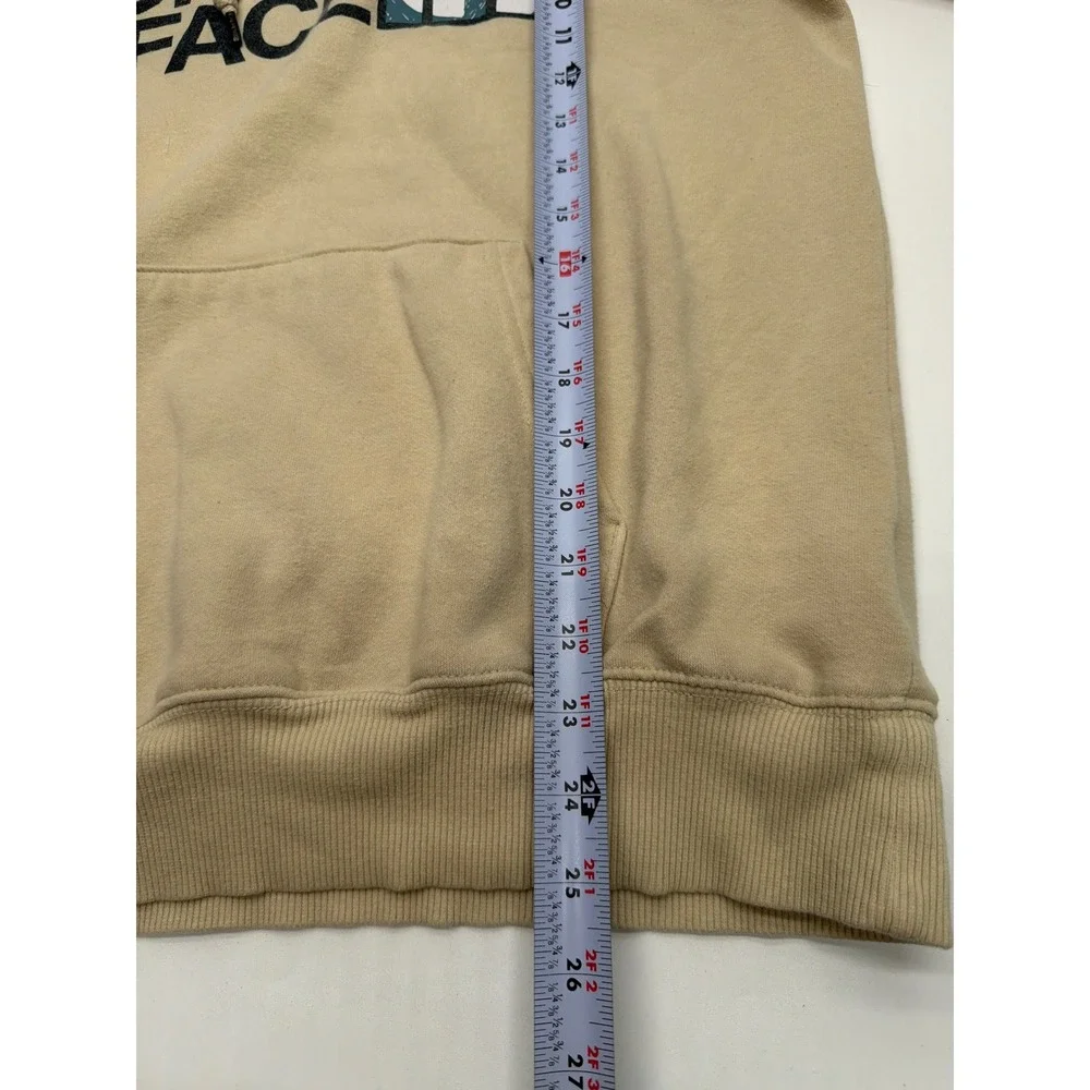 The North Face Mens Graphic Logo Pullover Hoodie Tan Beige Small NF0A3X6C